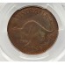 AUSTRALIA 1946 . ONE 1 PENNY . PCGS AU . VERY SCARCE